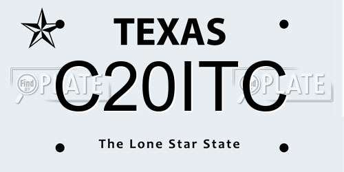 C20ITC Texas License Plate
