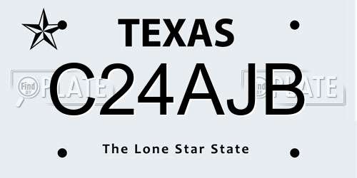 C24AJB Texas License Plate