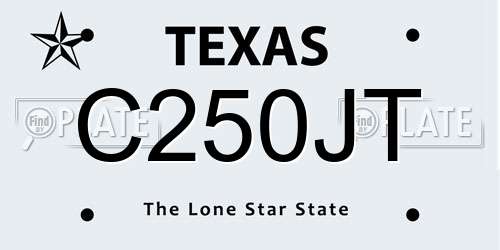 C250JT Texas License Plate