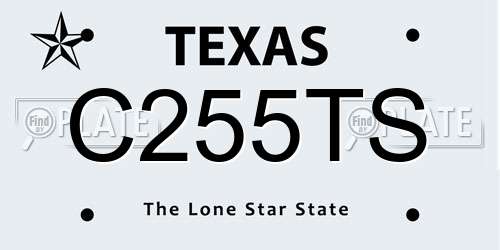 C255TS Texas License Plate