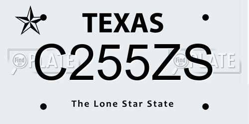 C255ZS Texas License Plate