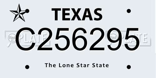 C256295 Texas License Plate