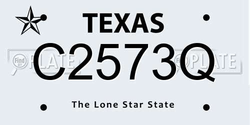 C2573Q Texas License Plate