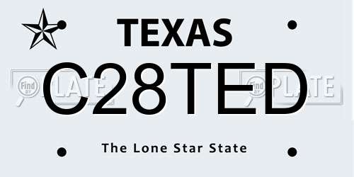 C28TED Texas License Plate