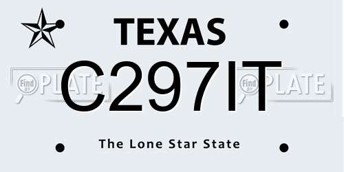 C297IT Texas License Plate