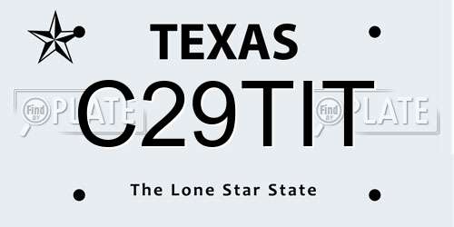 C29TIT Texas License Plate