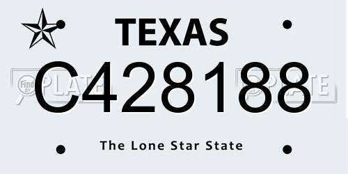 C428188 Texas License Plate