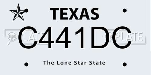 C441DC Texas License Plate
