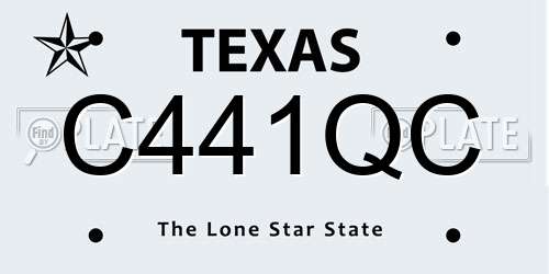 C441QC Texas License Plate