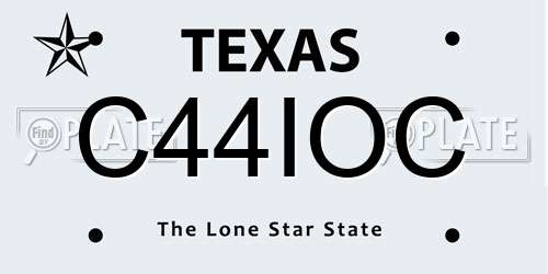 C44IOC Texas License Plate