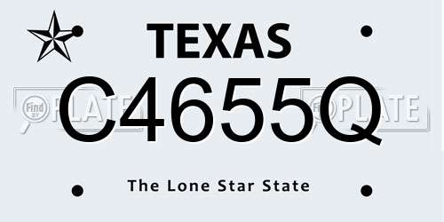 C4655Q Texas License Plate
