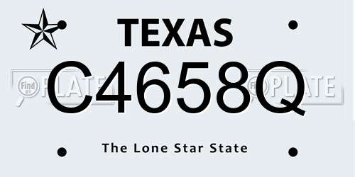 C4658Q Texas License Plate