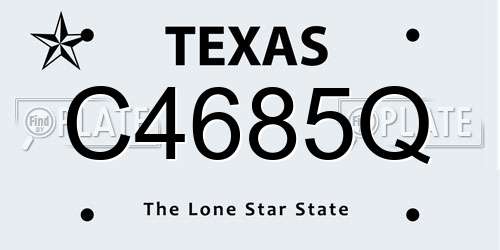 C4685Q Texas License Plate