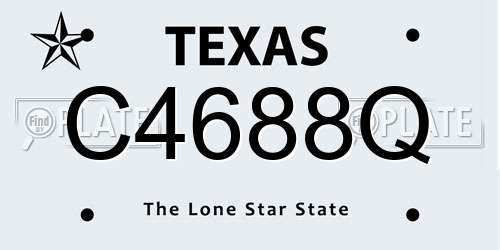 C4688Q Texas License Plate