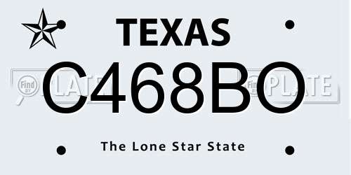 C468BO Texas License Plate