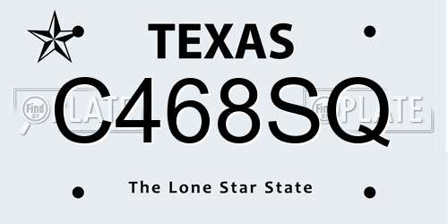 C468SQ Texas License Plate