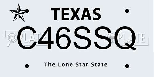 C46SSQ Texas License Plate