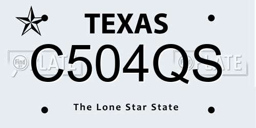 C504QS Texas License Plate