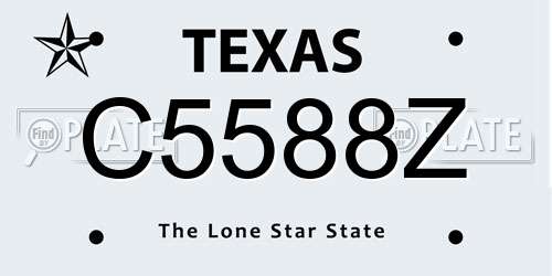 C5588Z Texas License Plate