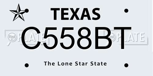 C558BT Texas License Plate