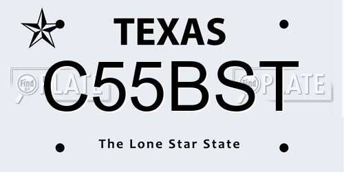 C55BST Texas License Plate
