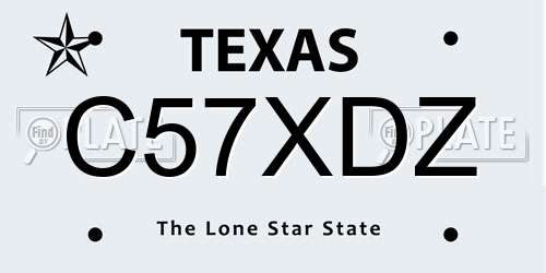 C57XDZ Texas License Plate