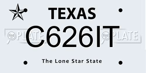 C626IT Texas License Plate