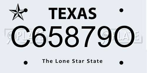 C65879O Texas License Plate