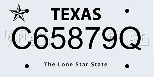C65879Q Texas License Plate