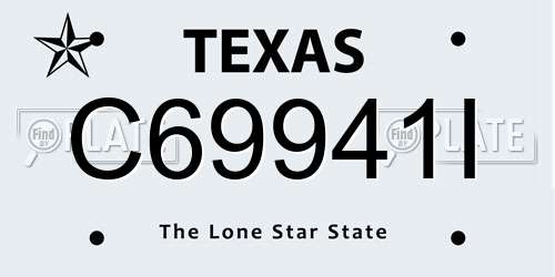 C69941I Texas License Plate