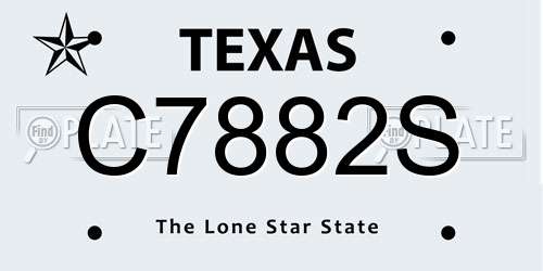 C7882S Texas License Plate