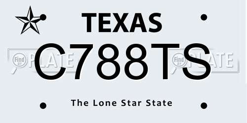 C788TS Texas License Plate