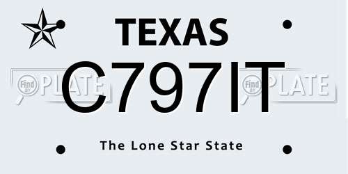 C797IT Texas License Plate