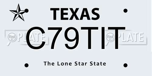 C79TIT Texas License Plate
