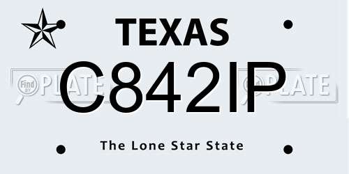 C842IP Texas License Plate