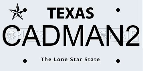 CADMAN2 Texas License Plate