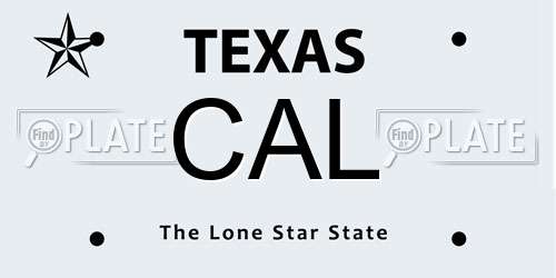 CAL Texas License Plate