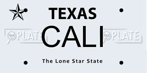 CALI Texas License Plate
