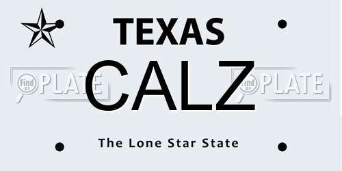CALZ Texas License Plate