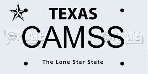 CAMSS Texas License Plate