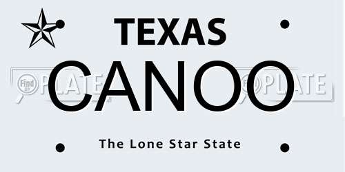 CANOO Texas License Plate