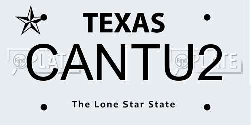 CANTU2 Texas License Plate