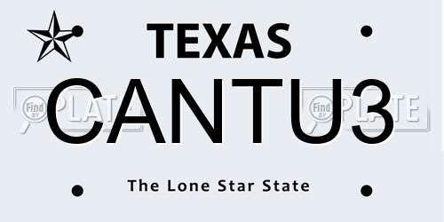 CANTU3 Texas License Plate