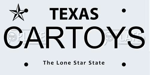 CARTOYS Texas License Plate