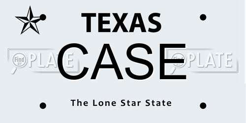 CASE Texas License Plate