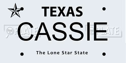 CASSIE Texas License Plate