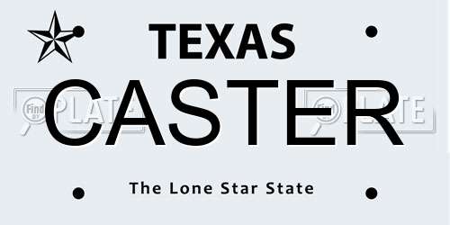 CASTER Texas License Plate