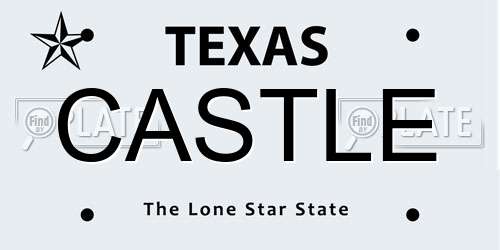 CASTLE Texas License Plate
