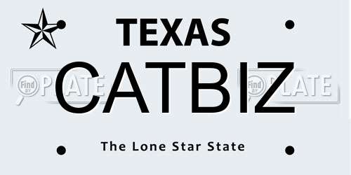 CATBIZ Texas License Plate