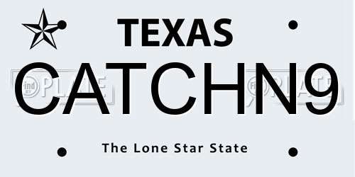 CATCHN9 Texas License Plate